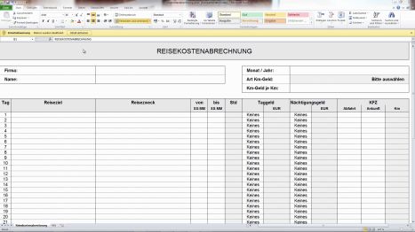 Foto: Reisekostenabrechnung